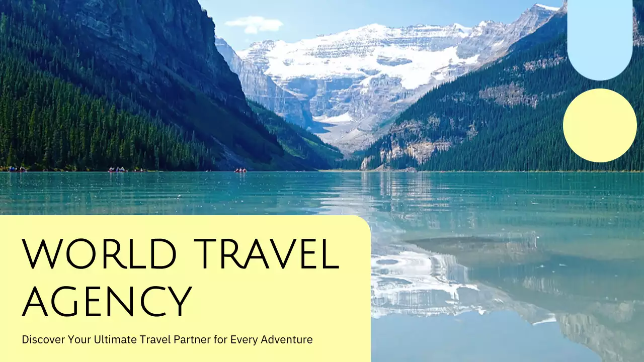 Blue Modern Geometric Travel Promotion