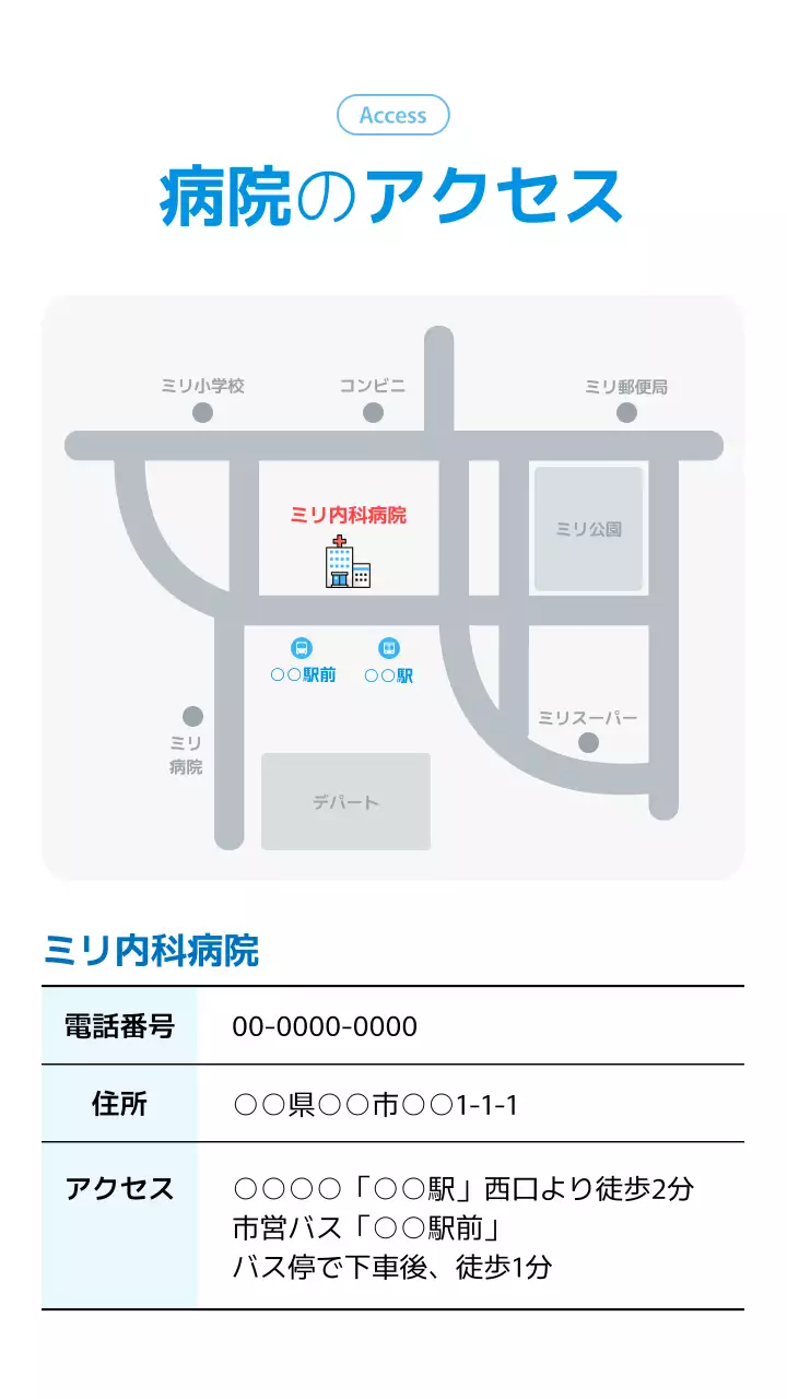 青 シンプル 医療 ポスター