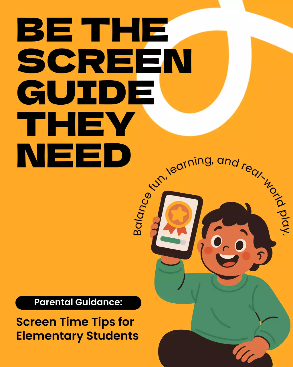 Orange Modern Screen Guide Instagram Post