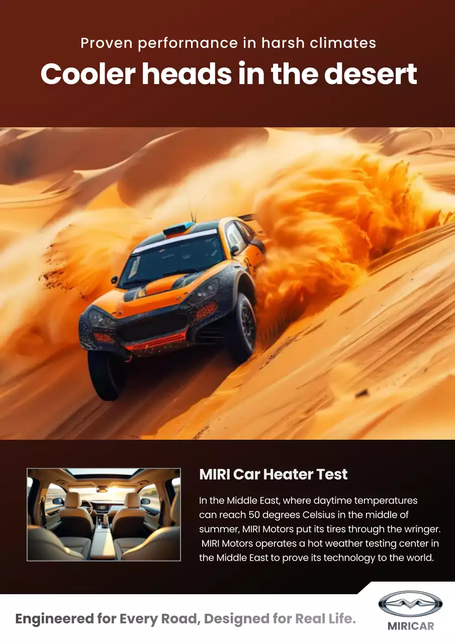 iklan mobil modern berwarna oranye