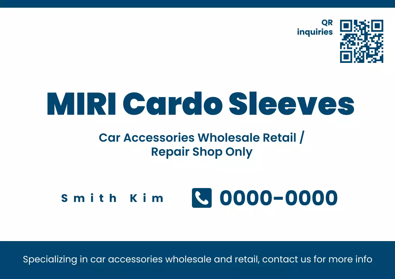 kartu nama mobil modern biru