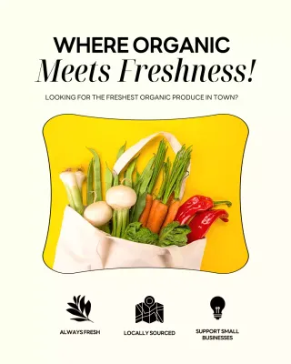 Yellow Modern Organic Promotion Instagram Post