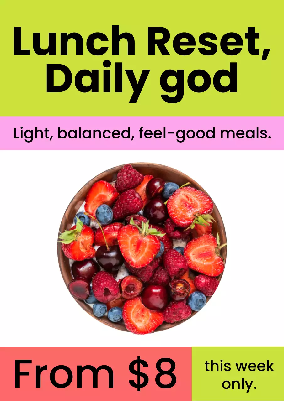 green modern meal promotion