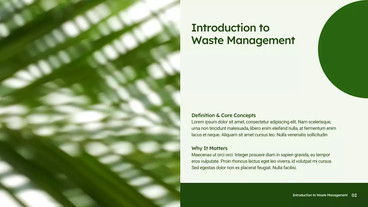 Green Modern Sustainability Presentation