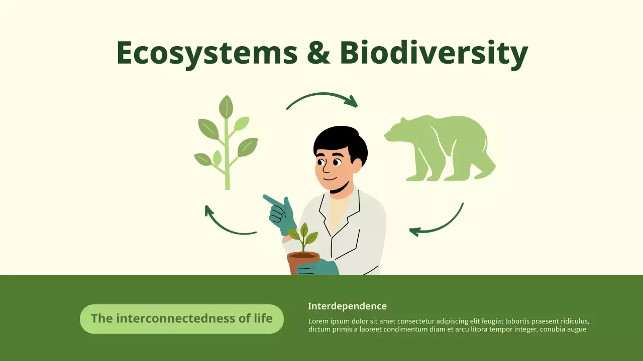 green minimalist sustainability presentation