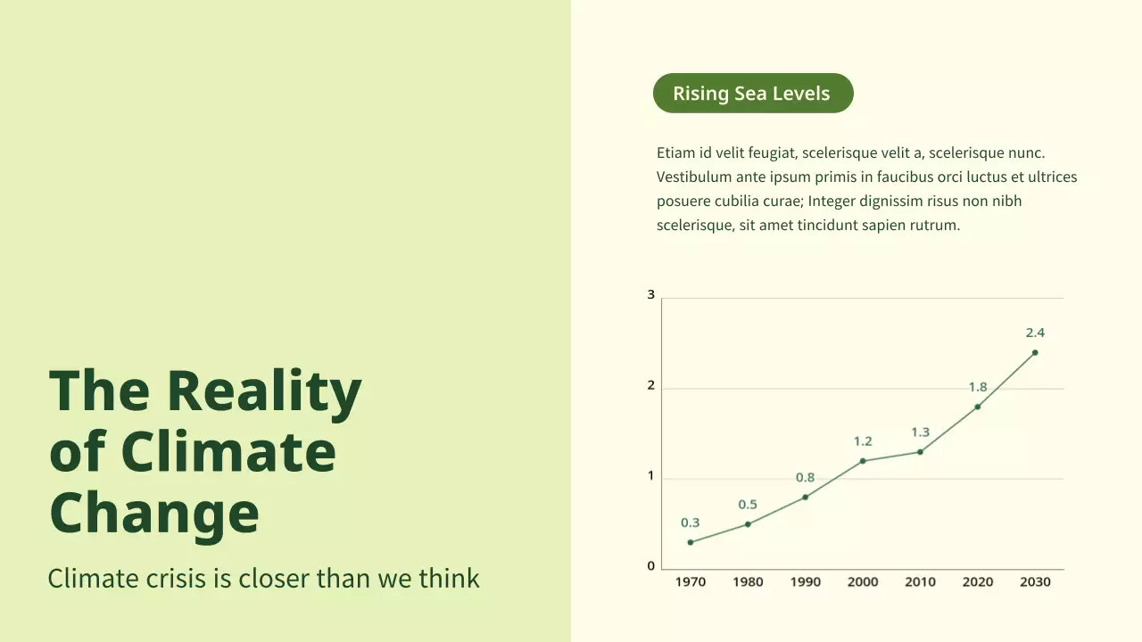 green minimalist sustainability presentation