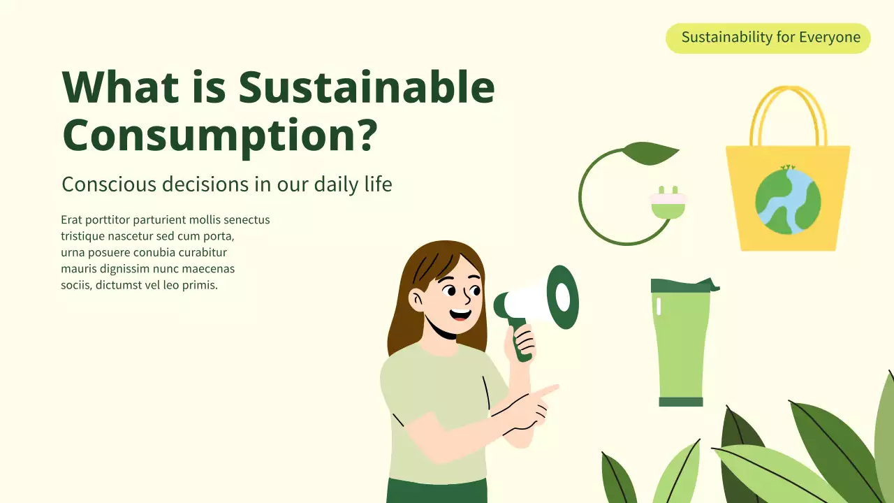 green minimalist sustainability presentation