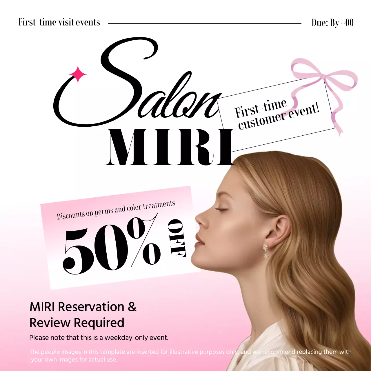 pink elegant salon promotion