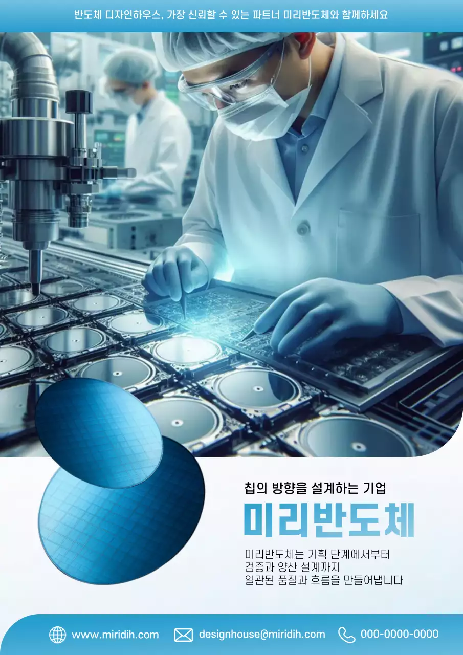 파랑 모던 반도체 광고