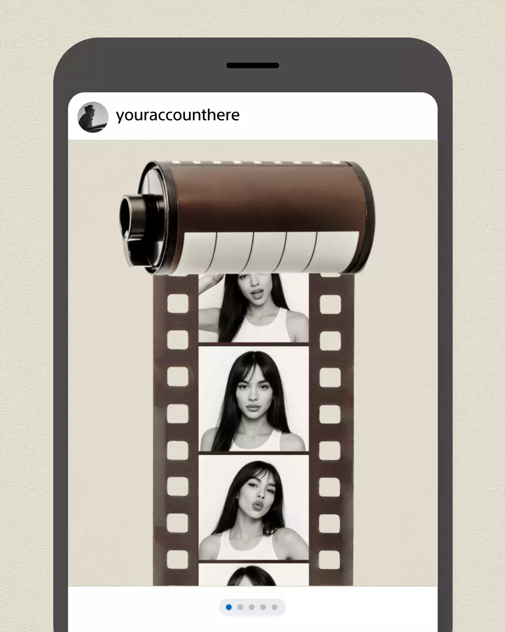 브라운 레트로 사진 가이드 포스트