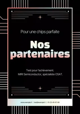 Promotion d'une entreprise moderne de semi-conducteurs en noir