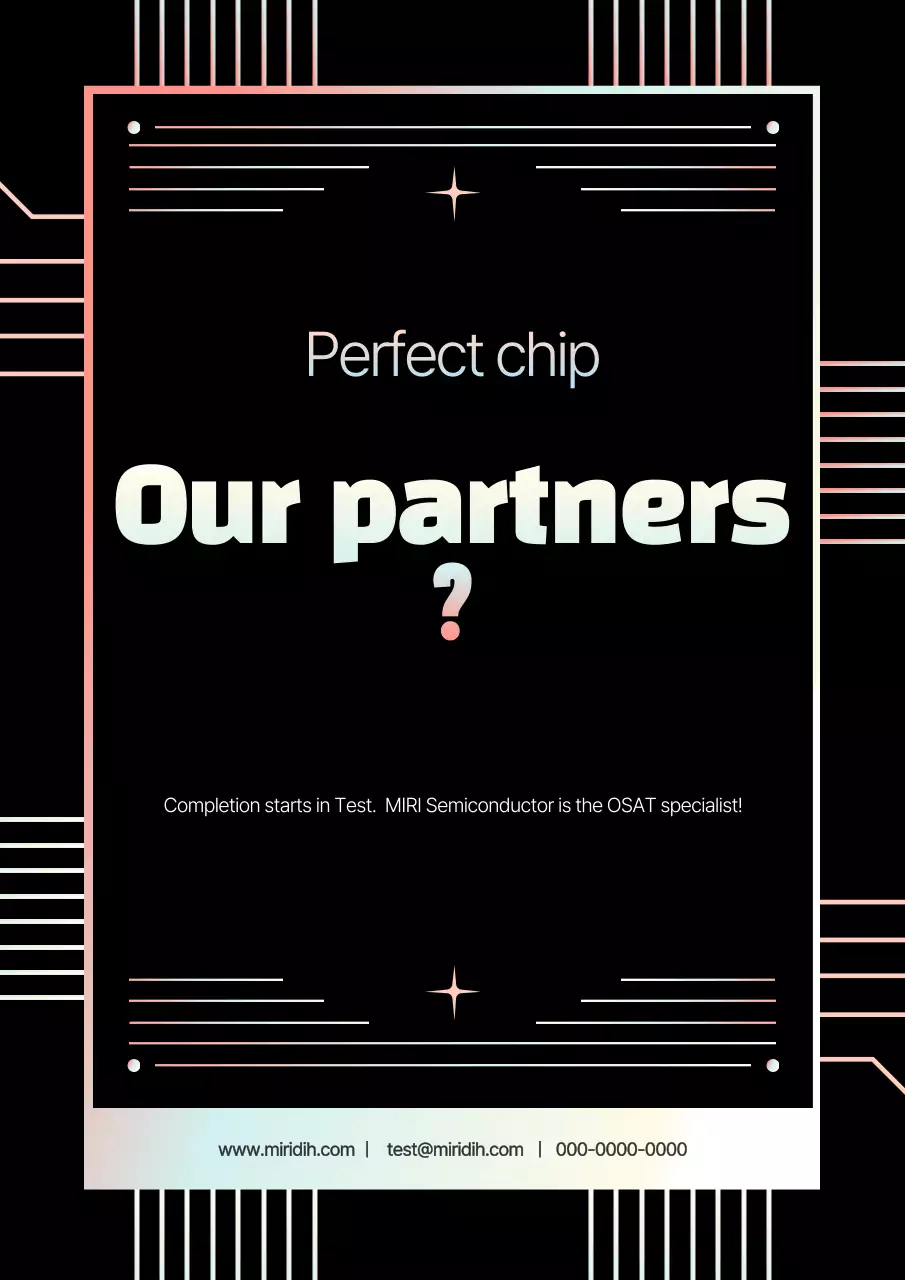 Quảng bá một công ty bán dẫn hiện đại bằng màu đen