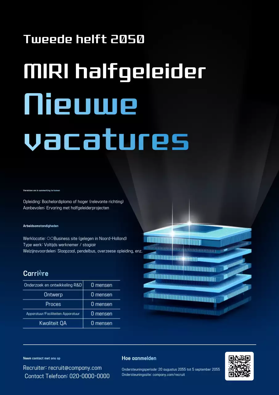 Blue Modern Wervingsaankondiging