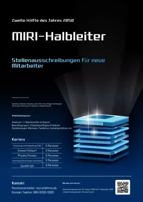 Blue Modern-Rekrutierungsankündigung