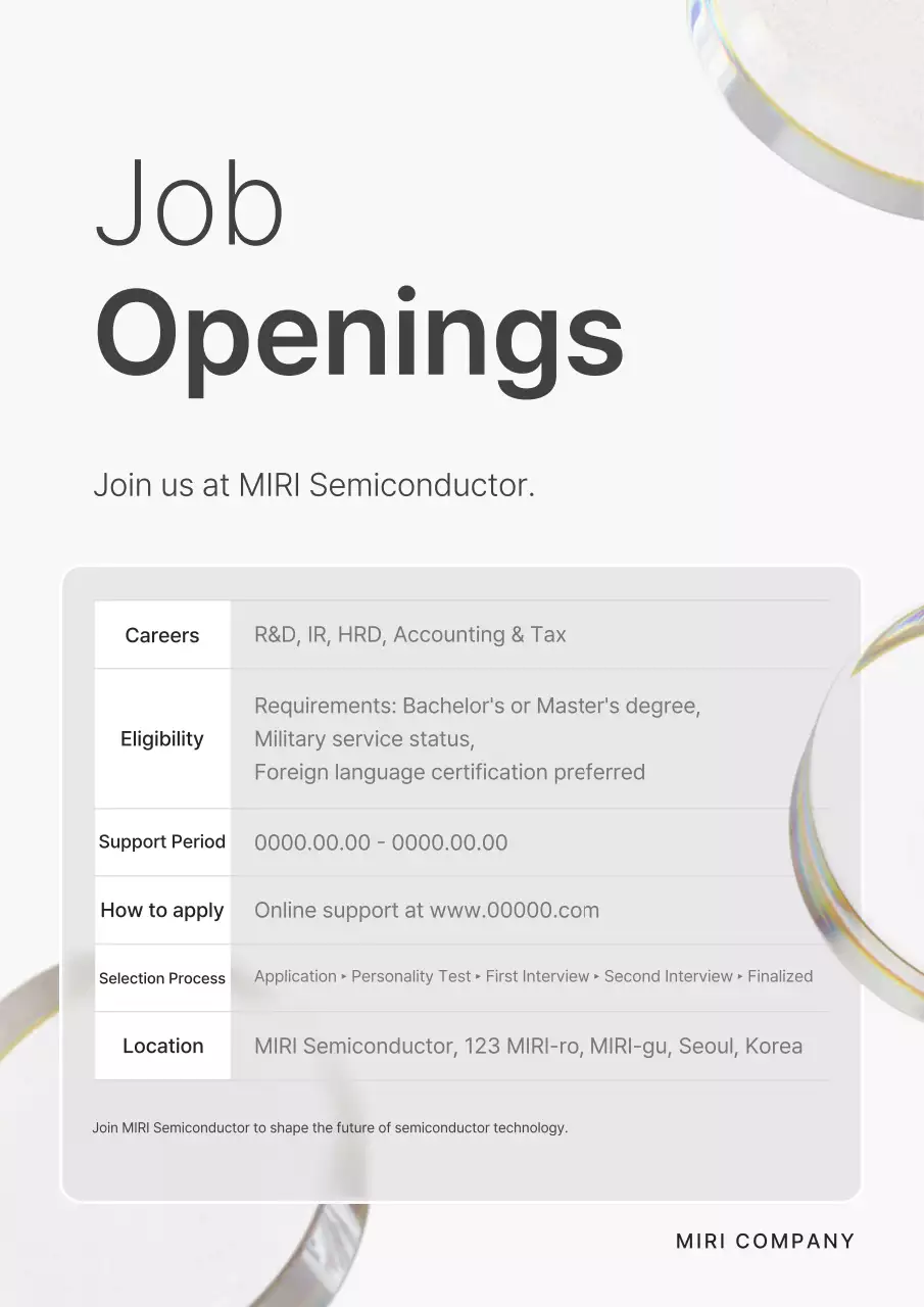 Thông báo tuyển dụng của Gray Simple