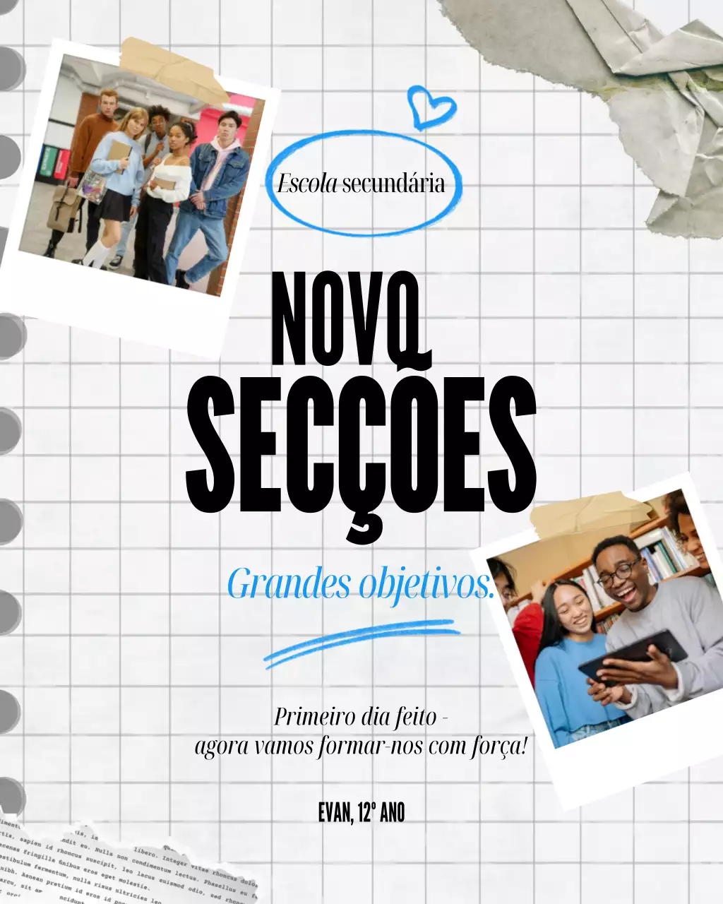Anúncio da Grey Modern School no Instagram