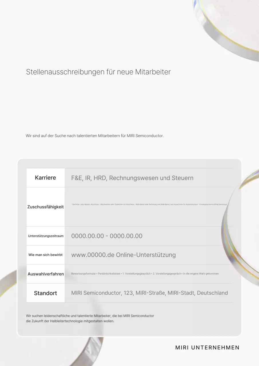 Graue einfache Stellenausschreibung