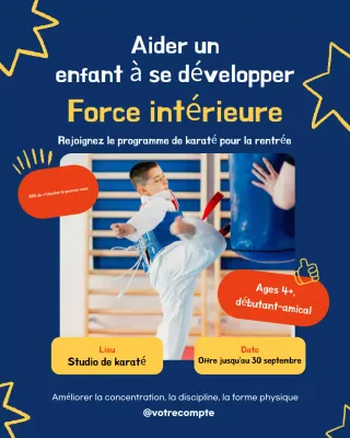 Publication Instagram de promotion du karaté moderne de la Marine