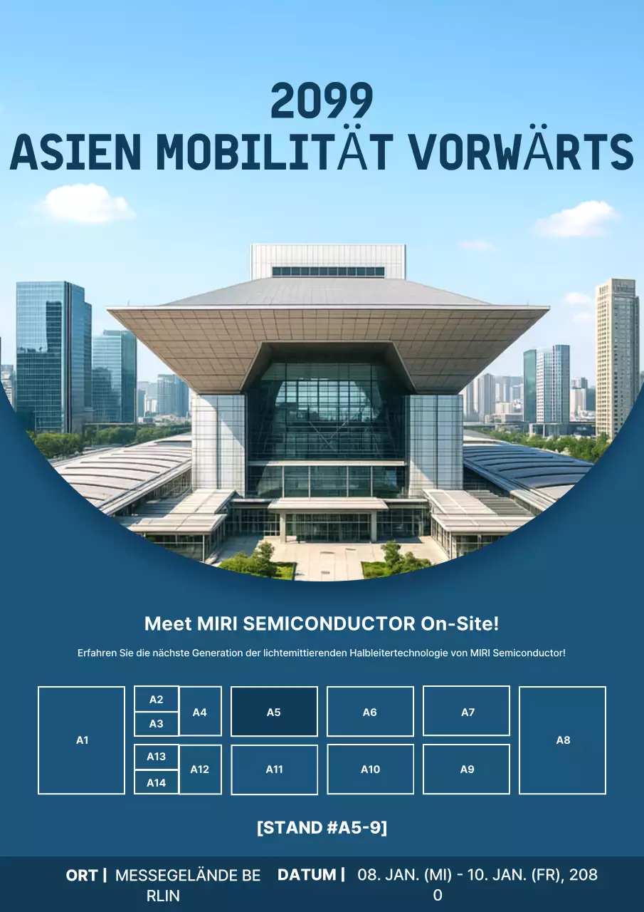 Blue Modern Semiconductor Veranstaltungsleitfaden