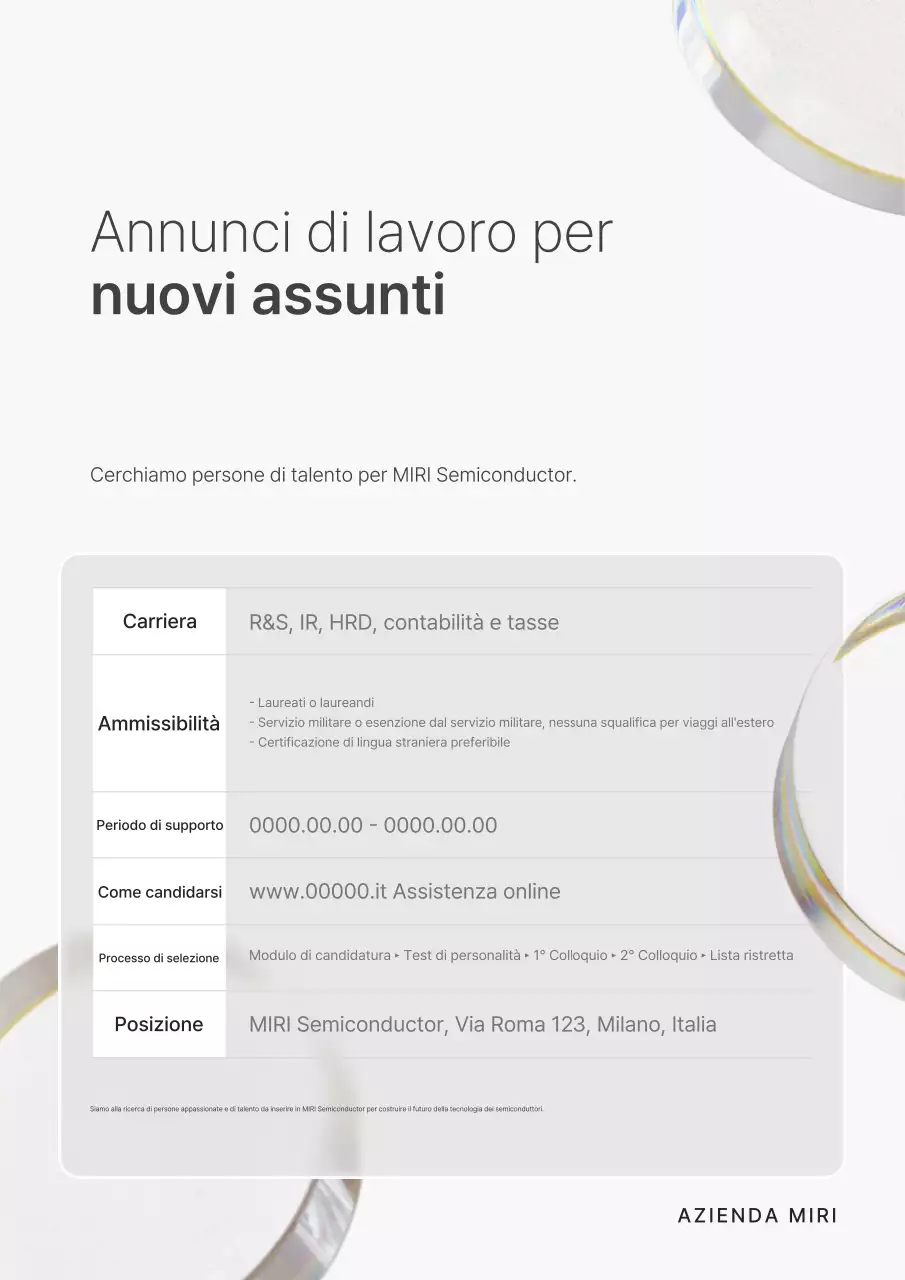 Avviso di reclutamento semplice grigio