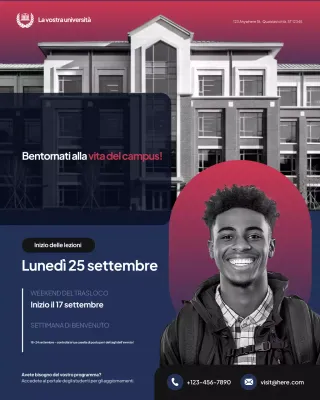 Annuncio del Red Modern Campus su Instagram