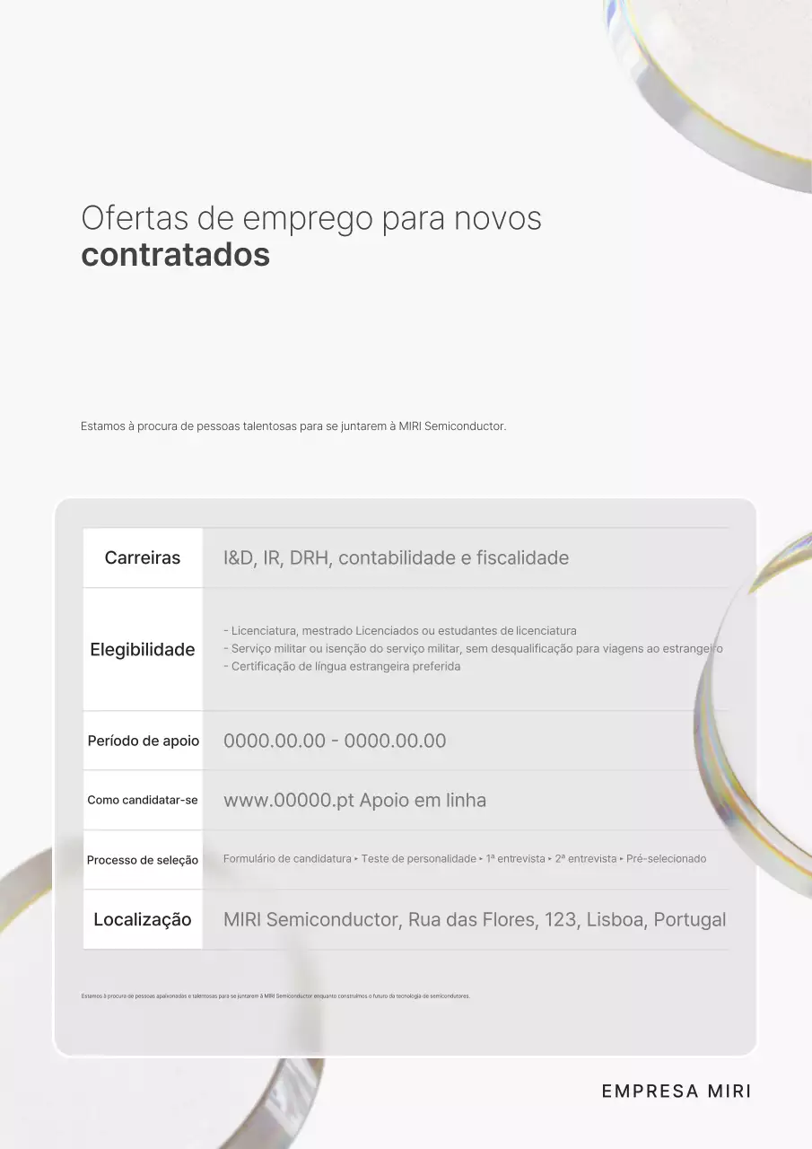 Aviso de Recrutamento Simples Cinza