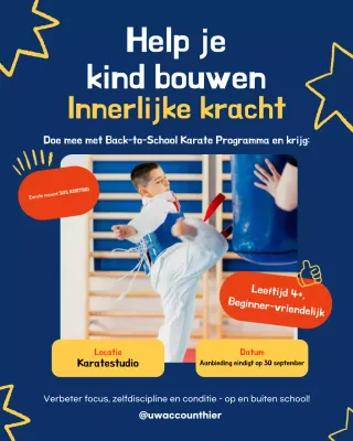 Instagram-bericht over de promotie van Navy Modern Karate