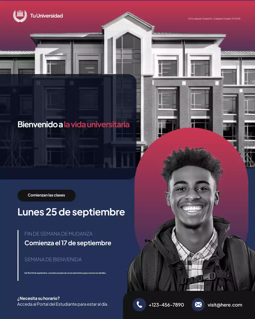 Publicación de Instagram del anuncio del Campus Rojo Moderno