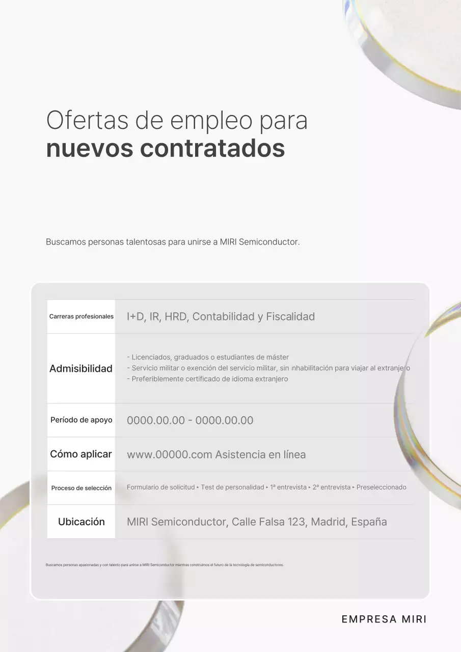 Aviso de contratación simple de Gray