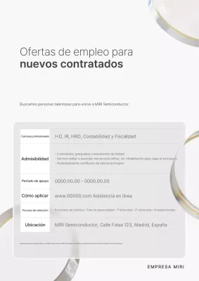 Aviso de contratación simple de Gray