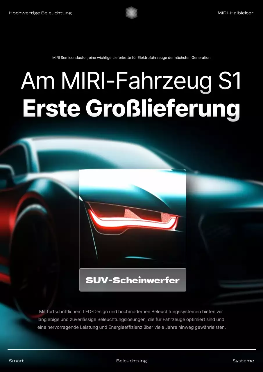 Schwarze moderne Autowerbung