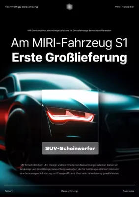 Schwarze moderne Autowerbung