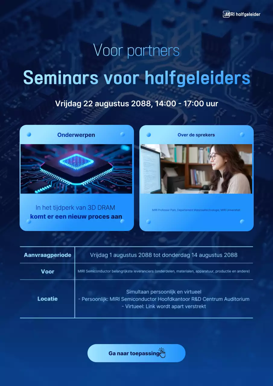 Blauwe moderne seminargids