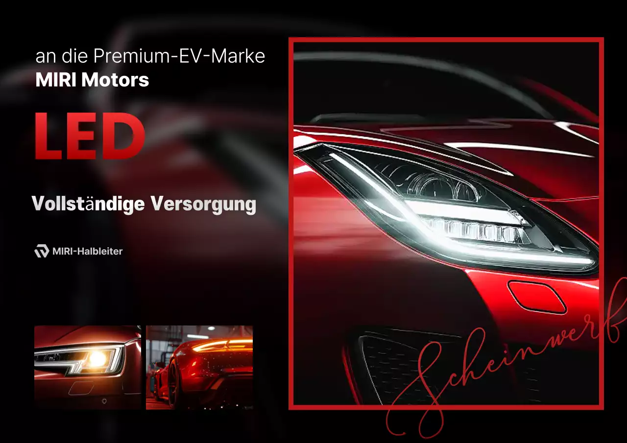 Rote moderne Autowerbung