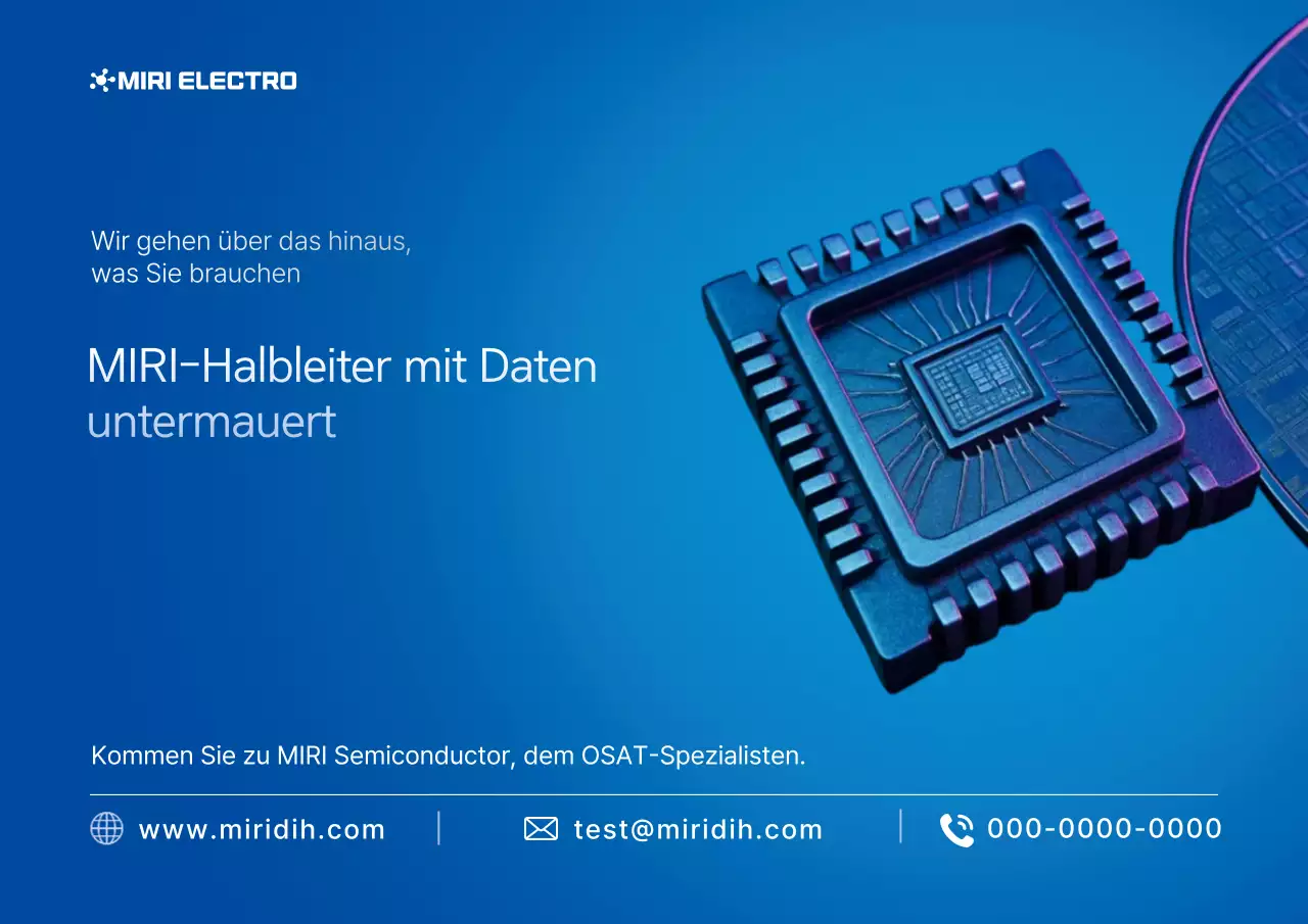 Blaue moderne Halbleiterwerbung