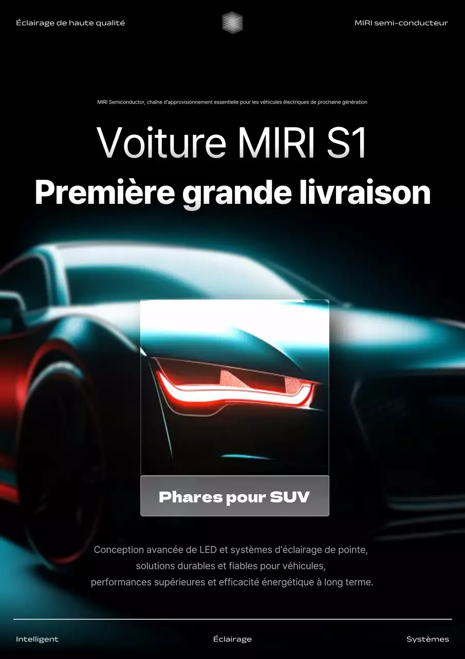 Publicité pour une voiture noire moderne