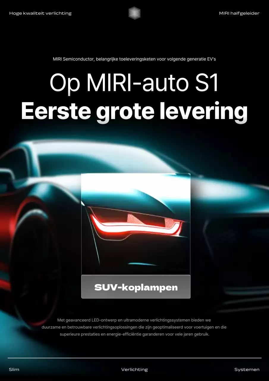 Zwarte moderne auto-advertentie
