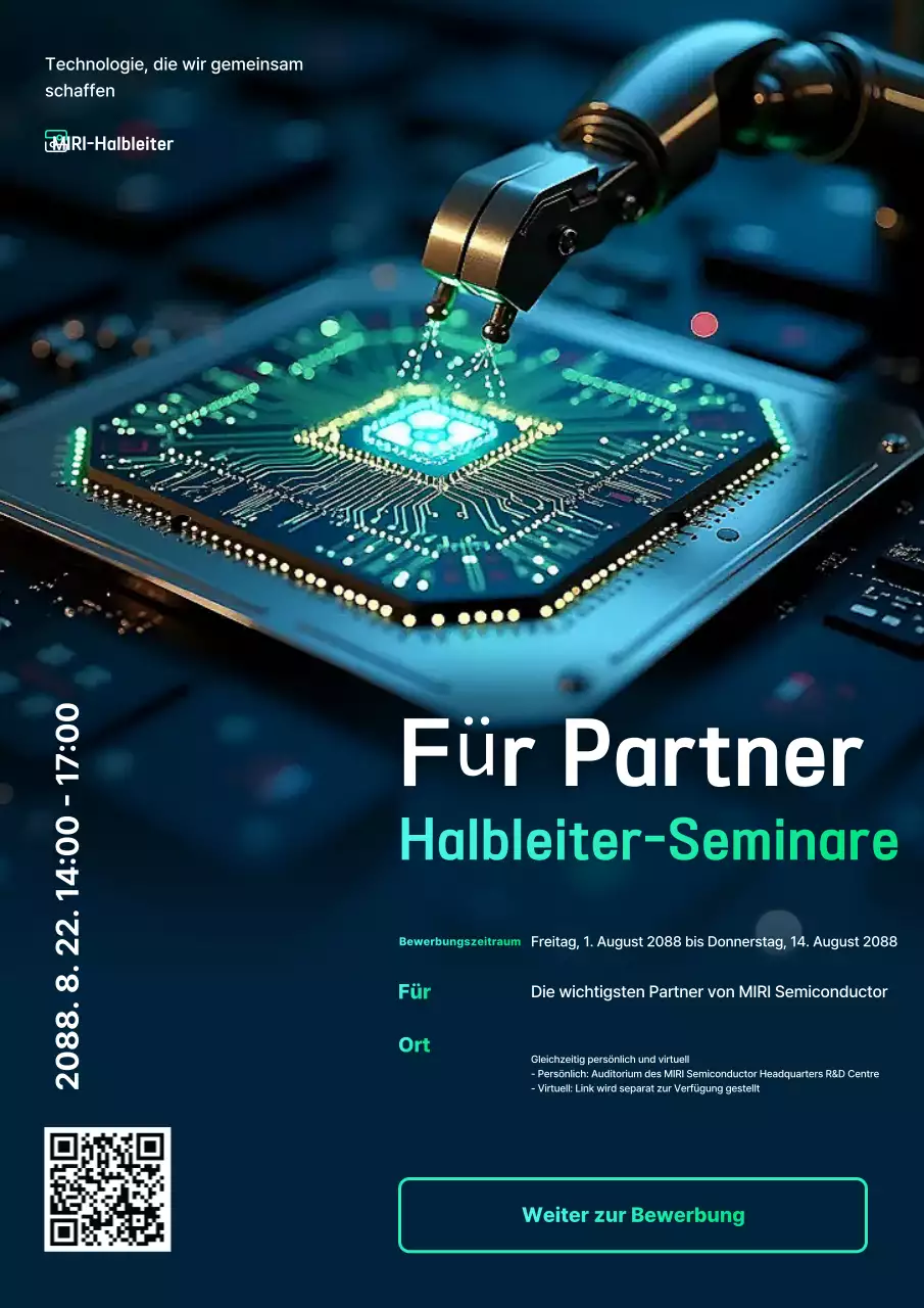Blue Modern Semiconductor Seminarleitfaden