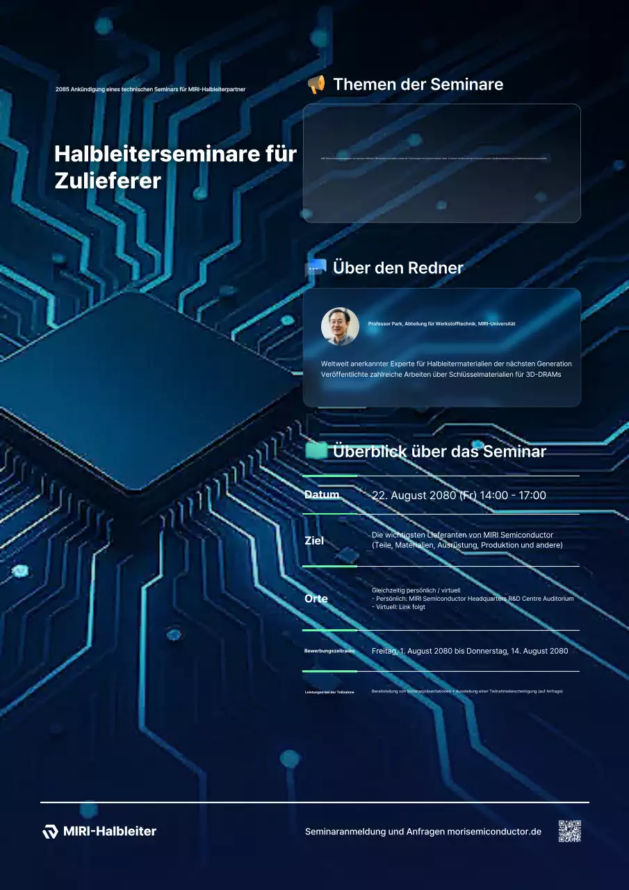 Blue Modern Technology Seminarleitfaden