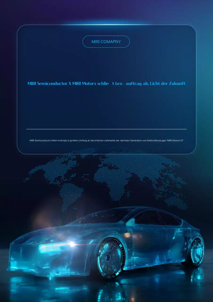 Blauer moderner Elektrofahrzeugvertrag