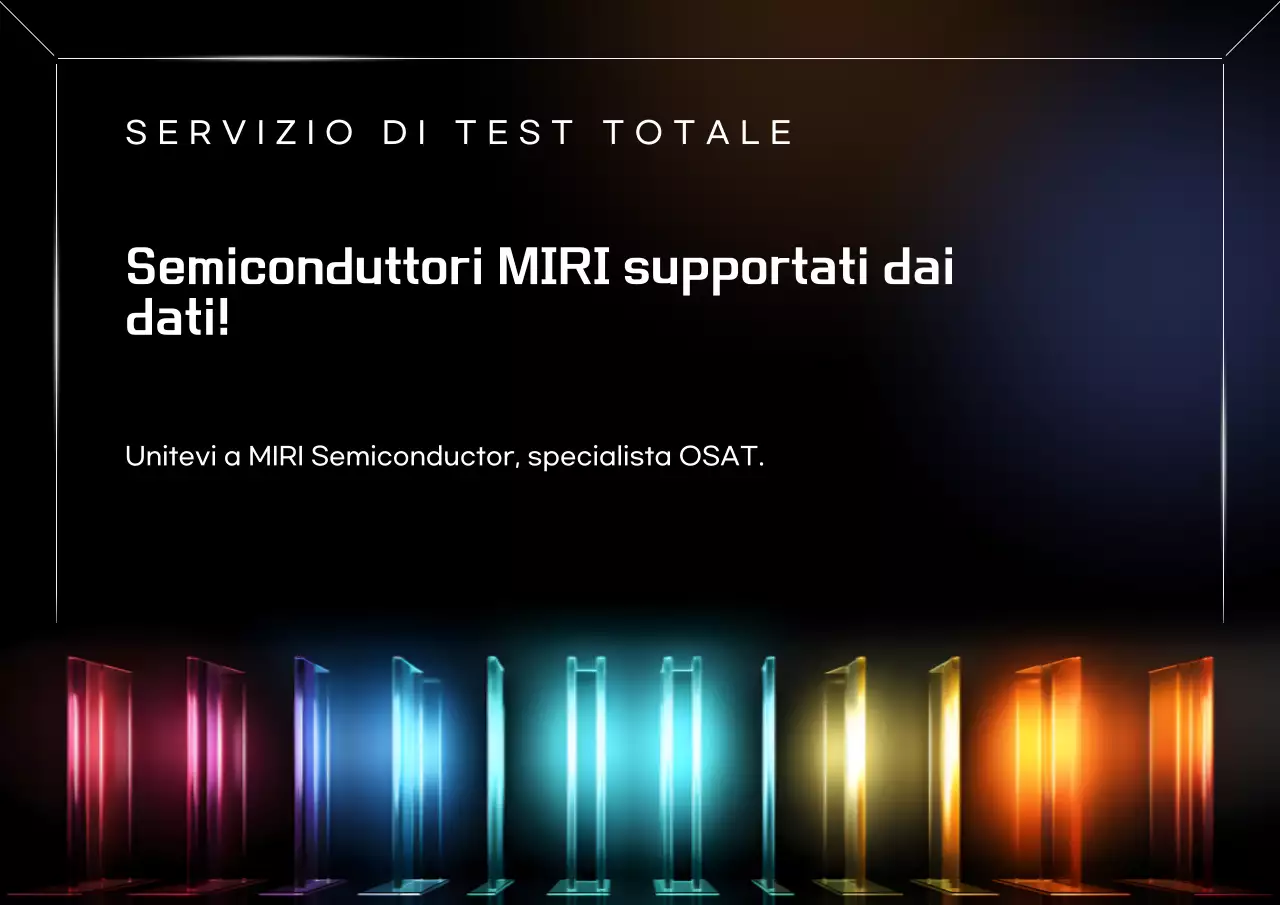 Pubblicità sulla tecnologia dei semiconduttori moderni Rainbow