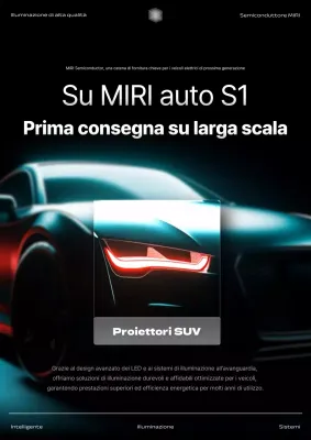 Pubblicità di un'auto moderna nera