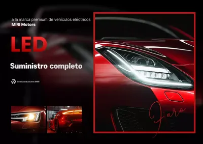 Anuncio de coche moderno rojo