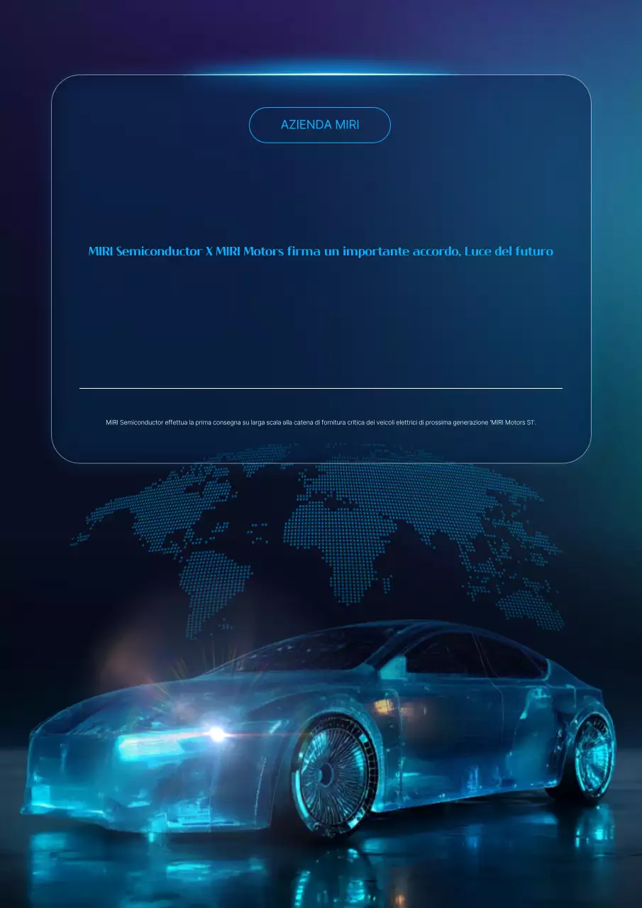 Contratto per veicoli elettrici moderni blu