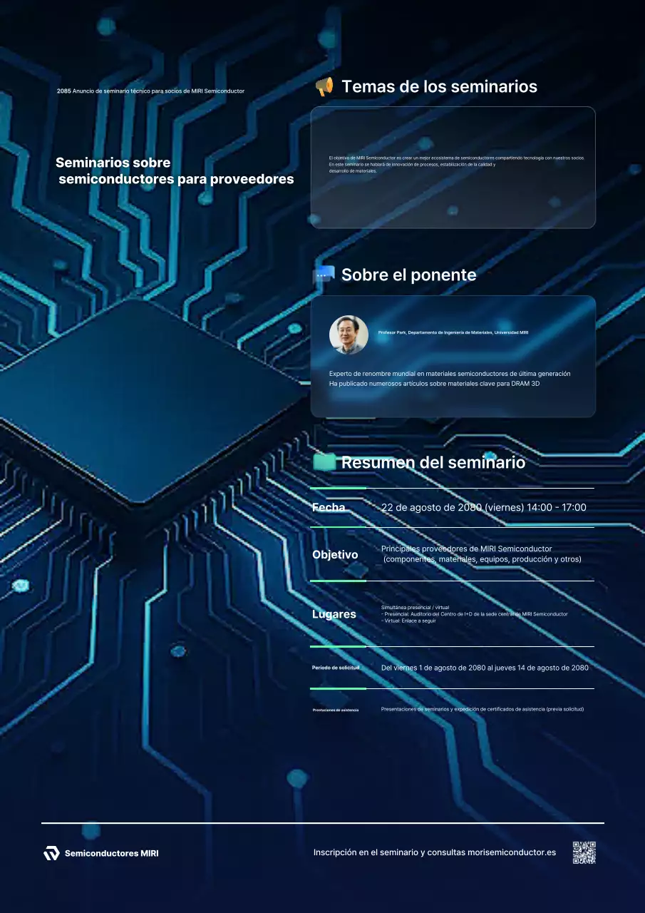 Guía del seminario de tecnología moderna azul