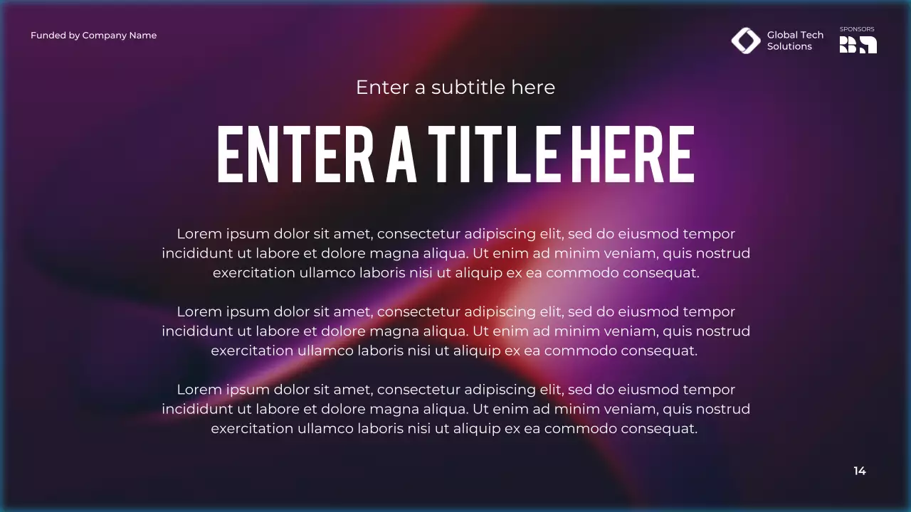 purple modern conference announcement