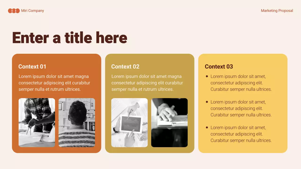 orange geometric marketing proposal