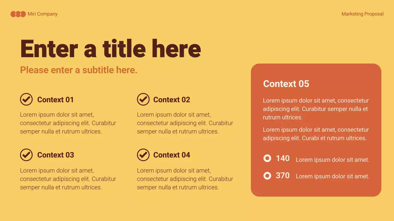 orange geometric marketing proposal