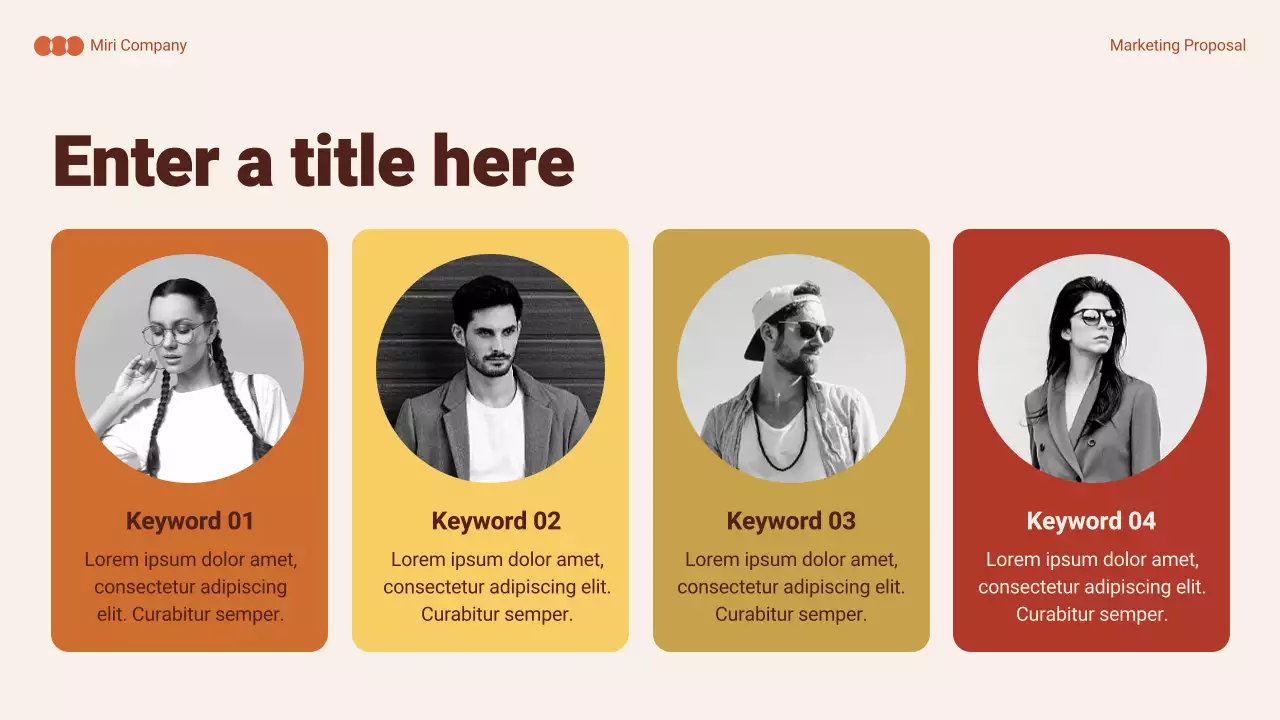 orange geometric marketing proposal