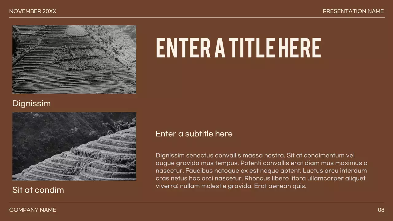 green minimal presentation layout